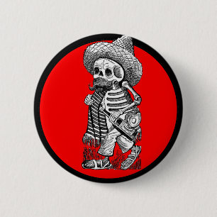 Day of the Dead motif 5 6 Cm Round Badge