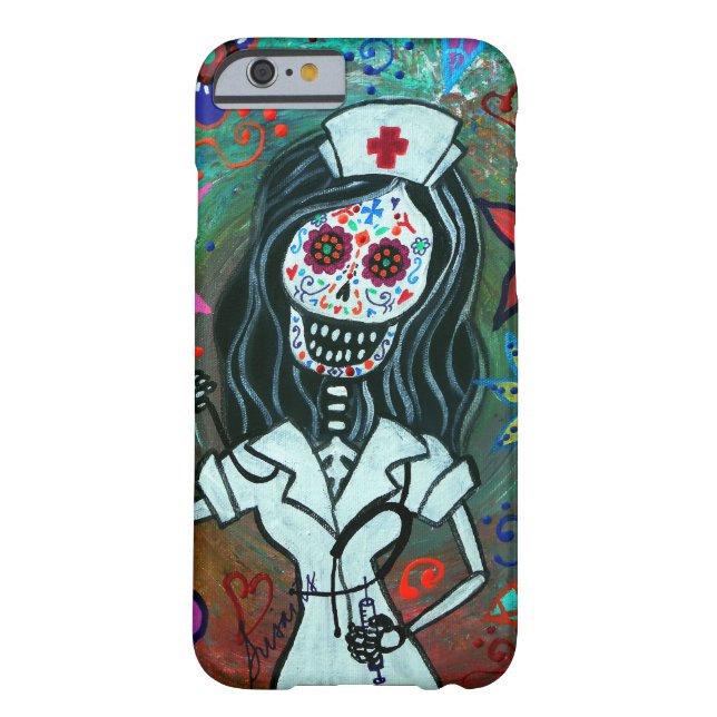 Day of the dead nurse painting Case-Mate iPhone case (Back)