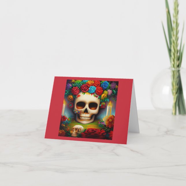 Day of the Dead Ofendra 7 Holiday Card (Front)