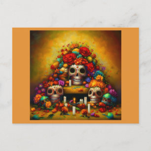 Day of the Dead Offrendas 1 Holiday Postcard
