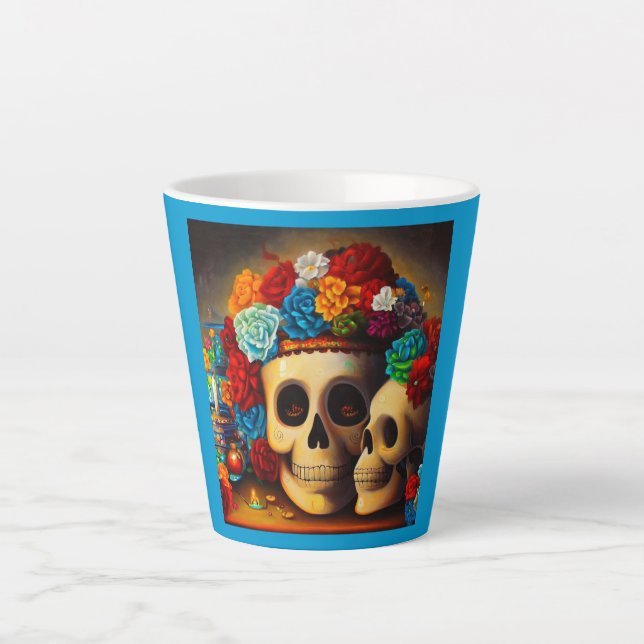 Day of the Dead Offrendas 2 Latte Mug (Front)