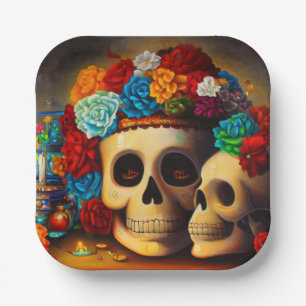 Day of the Dead Offrendas 2 Paper Plate