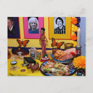 Day of the Dead Ofrenda Display Postcard