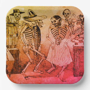Day of the Dead Paper - José Guadalupe Posada  Paper Plate