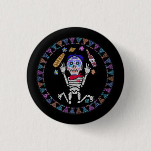 Day of the Dead Parisian Button