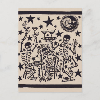 Day of the Dead Party/ Dia Muertos Fiesta Invitation Postcard