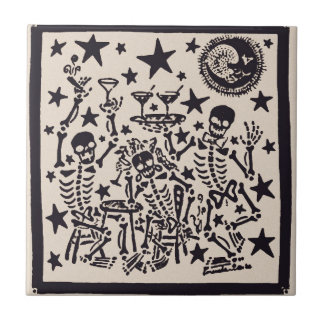Day of the Dead Party/ Dia Muertos Fiesta Tile