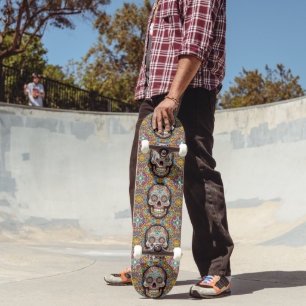 Day of the Dead Pattern Skateboard