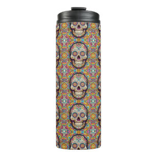 Day of the Dead Pattern Thermal Tumbler