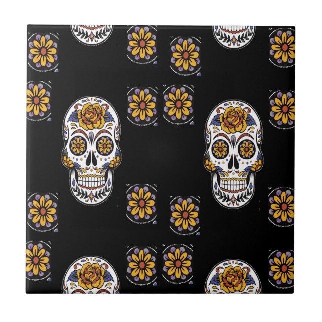 Day of the dead pattern tile (Front)