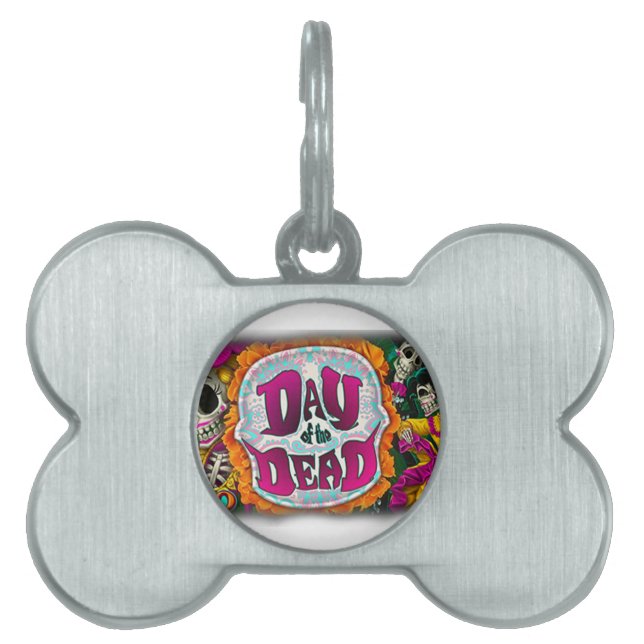 Day of the Dead Pet ID Tag (Front)