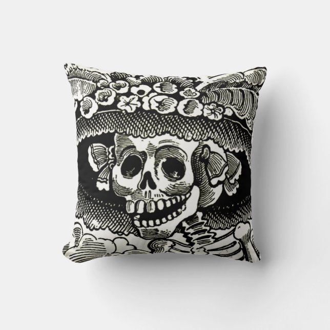 Day of the Dead Pillow - La Catrina (Front)