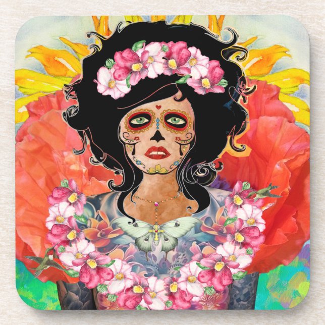 Day of the Dead plastic coaster (Front)