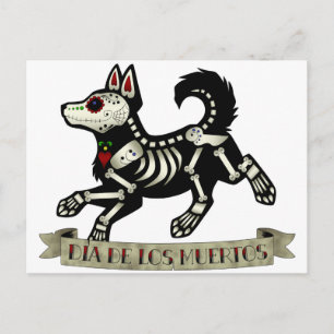 Day of the Dead Puppy Postcard