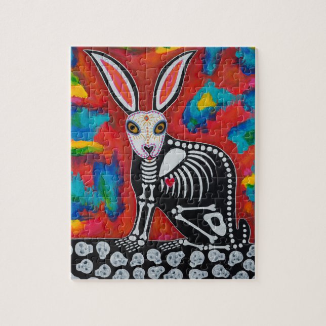 Day of the Dead Rabbit Jigsaw Puzzle (Vertical)