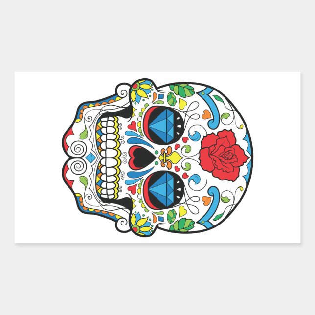 Day of the Dead Rectangular Sticker (Front)