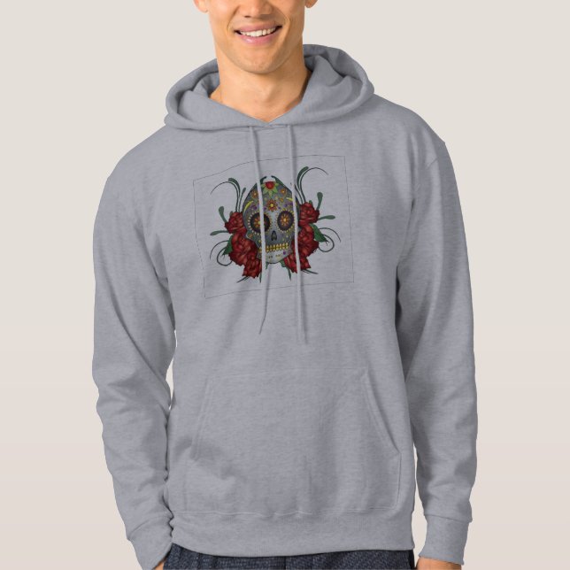 Day of The Dead Rose Illustration Hoodie (Front)