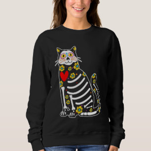 Day Of The Dead Shirt Cat Sugar Skull Dia De Los M