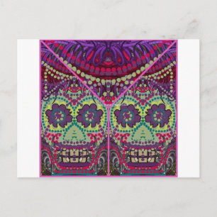 Day of the Dead SistersDia do Muertos Sugar Skulls Postcard