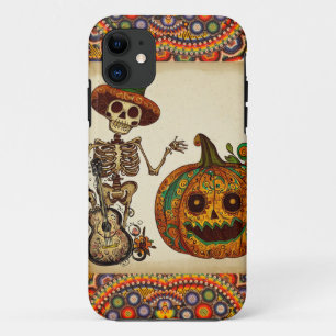 Day of the Dead/Skeleton/pumpkin/Halloween  iPhone 11 Case