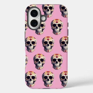 Day of the Dead Skull 2 iPhone 16 Case