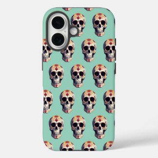 Day of the Dead Skull 2 iPhone 16 Case