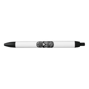 Day of the Dead Skull Black Ink Pen