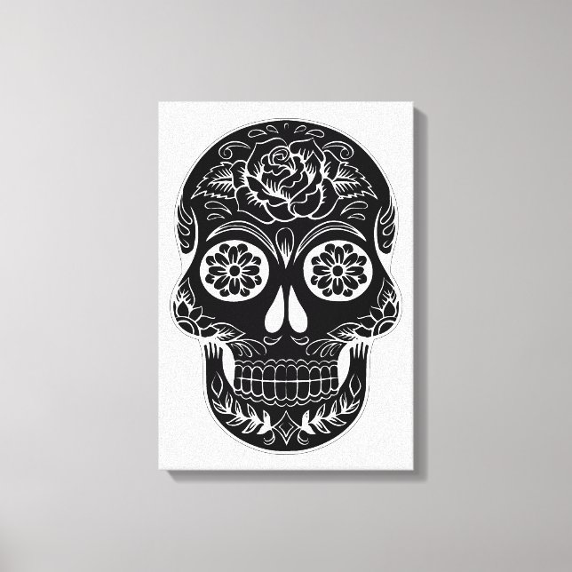 Day of the Dead Skull Canvas Print (Front)