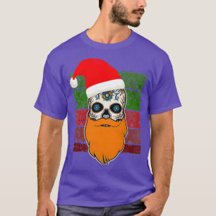 Day Of The Dead Skull Christmas Santa T-Shirt