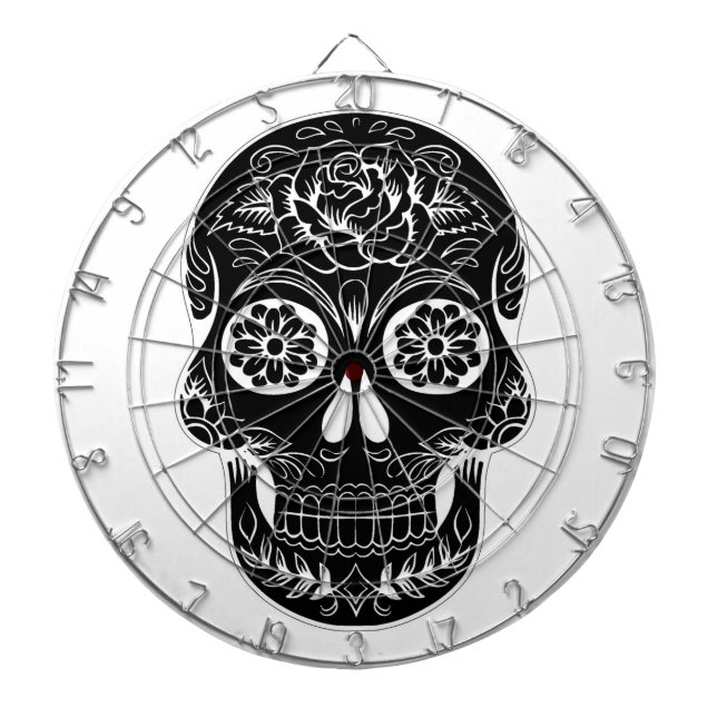 Day of the Dead Skull Dartboard (Front)