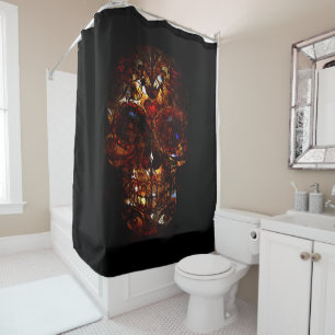Day of the Dead Skull Death Mask Design Shower Curtain