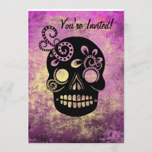 Day of the Dead Skull Invitation