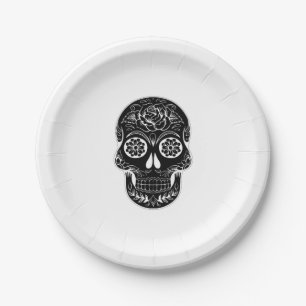 Day of the Dead Skull Paper Plate
