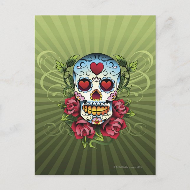 Day of the Dead Skull Postcard (Front)