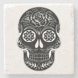 Day of the Dead Skull Stone Coaster