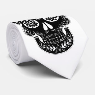 Day of the Dead Skull Tie