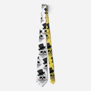 Day of the dead skull Tie by storeman