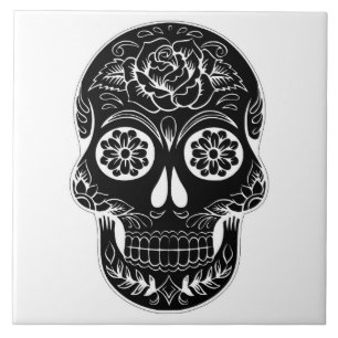 Day of the Dead Skull Tile