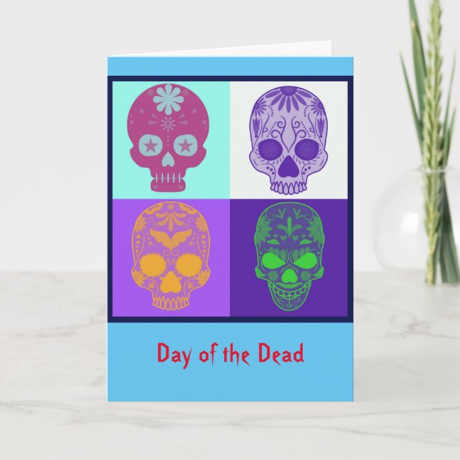 Day of the Dead skulls Card (Front)