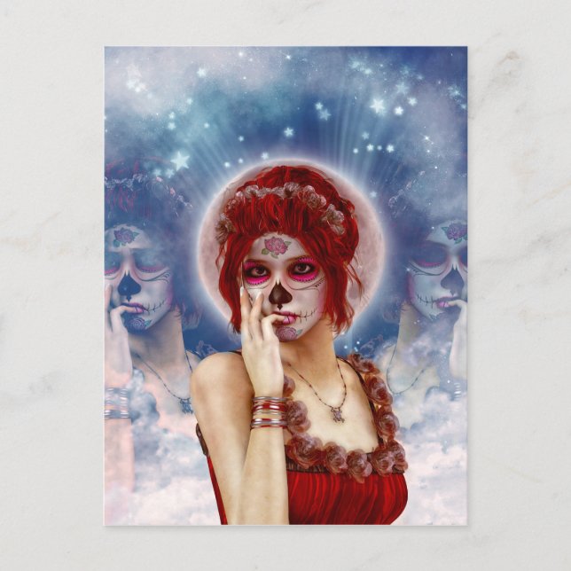 Day Of The Dead sugar doll Postcard (Front)