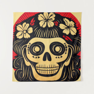 Day of the Dead Sugar Skull 1 Tapestry