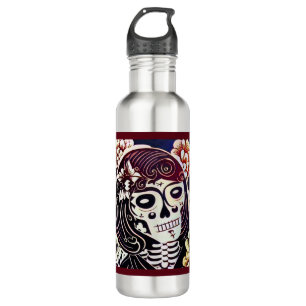 Day of the Dead Sugar Skull 2 710 Ml Water Bottle