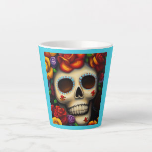 Day of the Dead Sugar Skull 2 Latte Mug