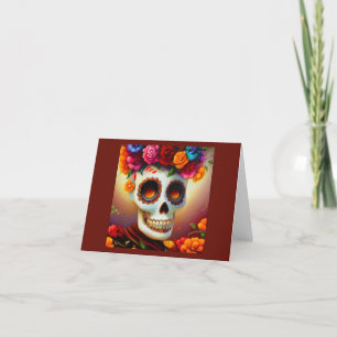 Day of the Dead Sugar Skull 4 Holiday Card