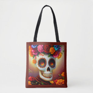 Day of the Dead Sugar Skull 4 Tote Bag