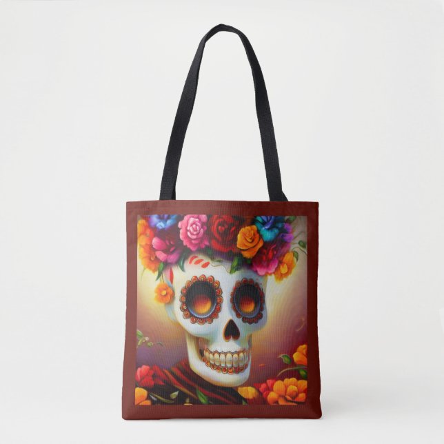 Day of the Dead Sugar Skull 4 Tote Bag (Front)