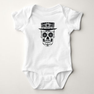 Day of the Dead Sugar Skull Baby Bodysuit