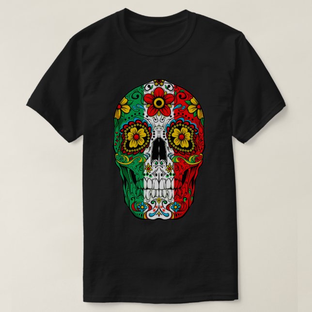 Day Of The Dead Sugar Skull Cinco de Mayo Women Me T-Shirt (Design Front)