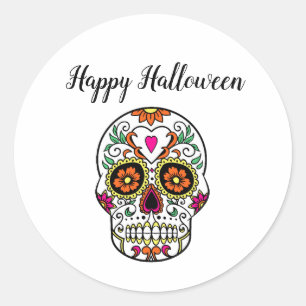 Day of the Dead Sugar Skull Classic Round Sticker