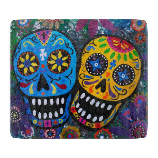 Day of The DEad Sugar Skull Cutting Board